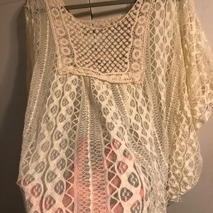 Cream lace top